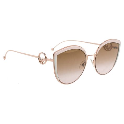 fendi rose gold cat eye sunglasses|fendi cat eye sunglasses white.